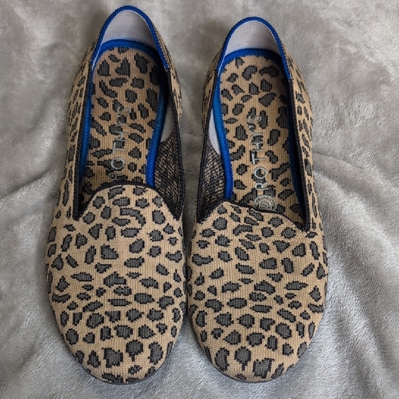 Rothy's Shoes - Rothy Brown and Black Leopard Print Flats size 9